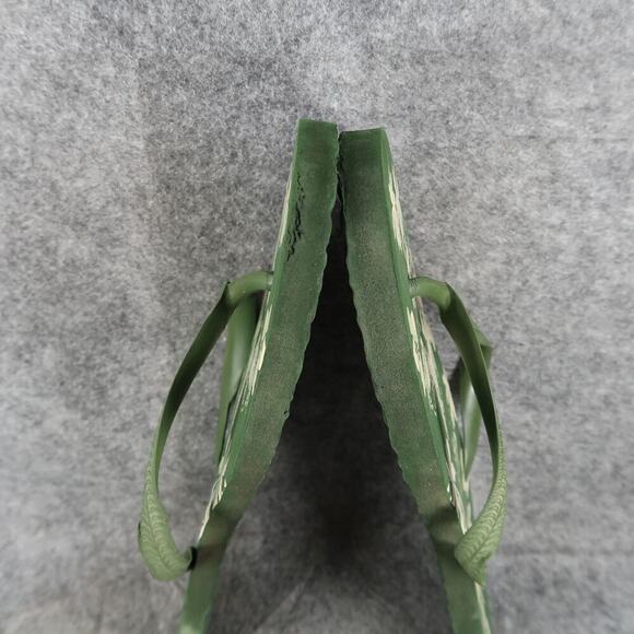 Casual Sandals Mens 12 Flip Flops Shoes Slip On Green Summer Beach Surf Flat - Picture 8 of 10